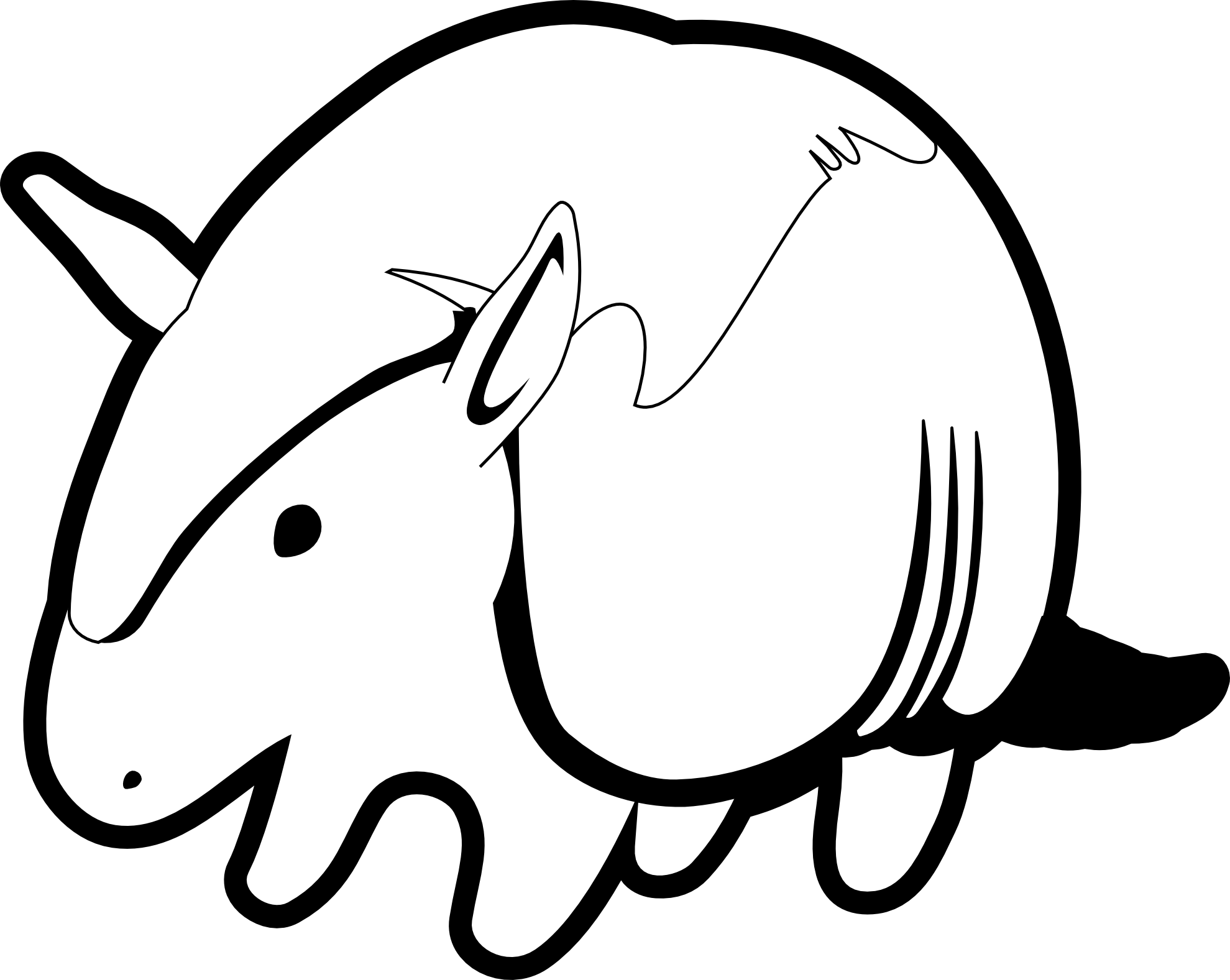 Armadillo Black White Line Art 1979px 201 - Armadillo Dibujo Clipart (1979x1577), Png Download