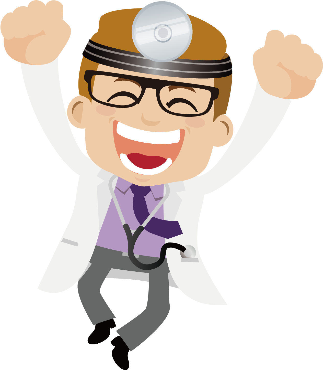 England Clipart Doctor - Excited Doctor Cartoon - Png Download (1500x1500), Png Download
