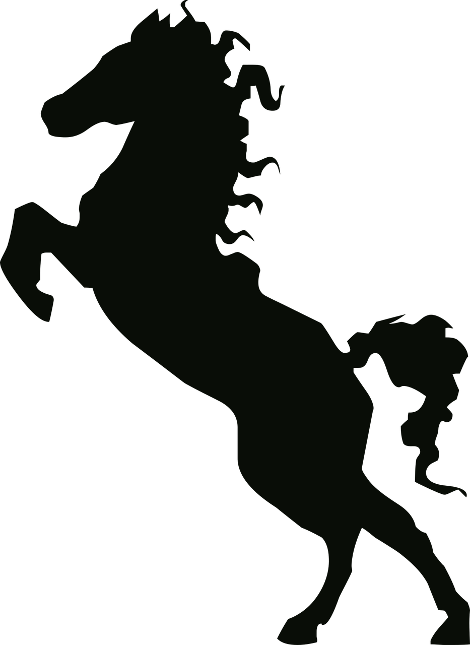 Stallion Clipart Transparent - Silhouette Of Horse - Png Download (564x772), Png Download