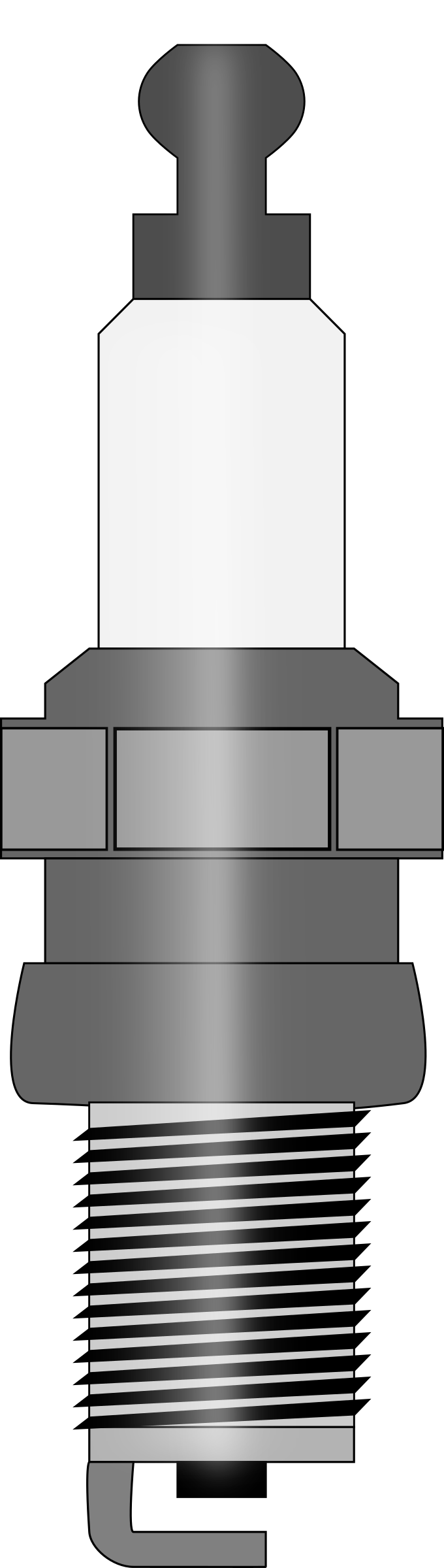 Big Image - Spark Plug Clipart (680x2400), Png Download