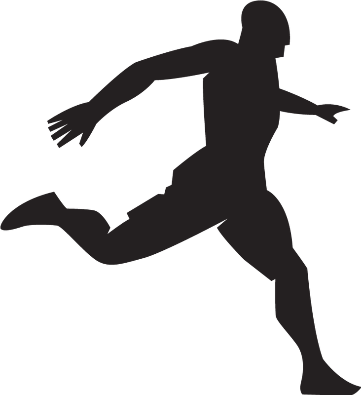 Tags - - Soccer Player Silhouette Clipart (732x800), Png Download