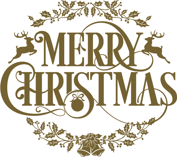 Merry Christmas Vintage Text Png Clip Art Library - Merry Christmas Vintage Png Transparent Png (600x600), Png Download