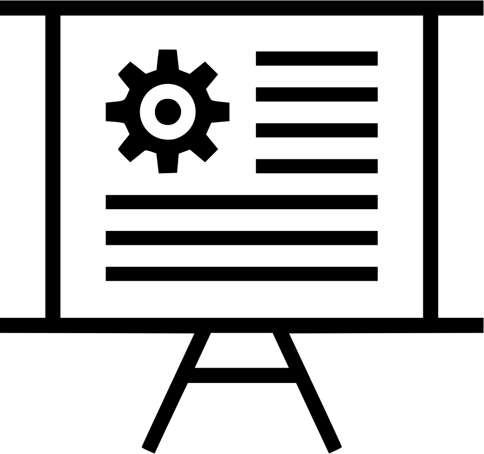 Gear Presentation Chart Board Svg Png Icon - Chart Clipart (981x920), Png Download