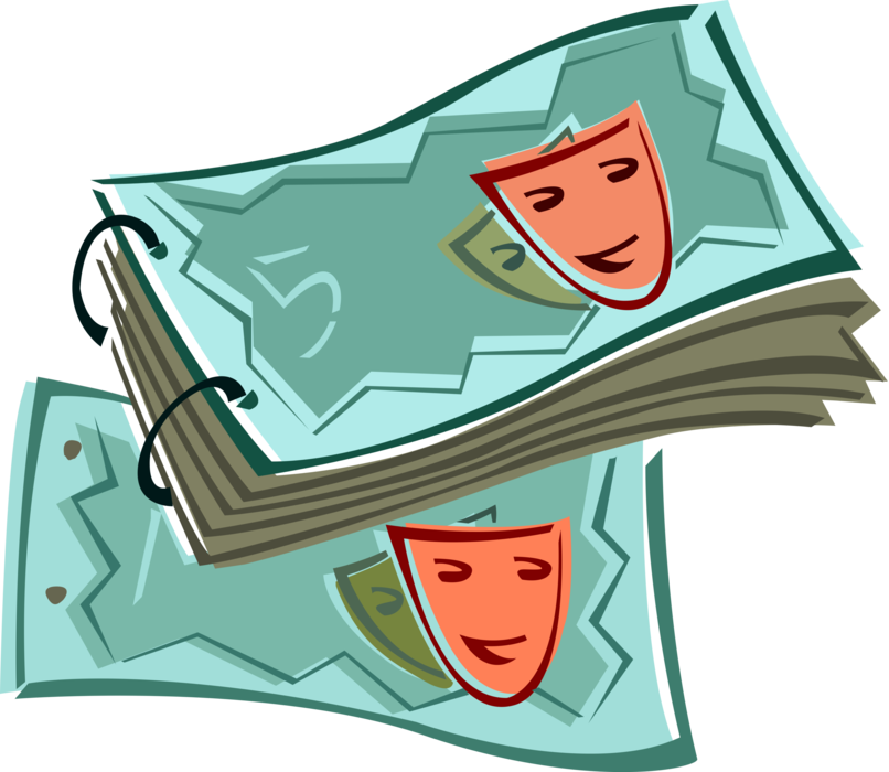 Vector Illustration Of Theatrical Theatre Or Theater - Cartoon Clipart (806x700), Png Download