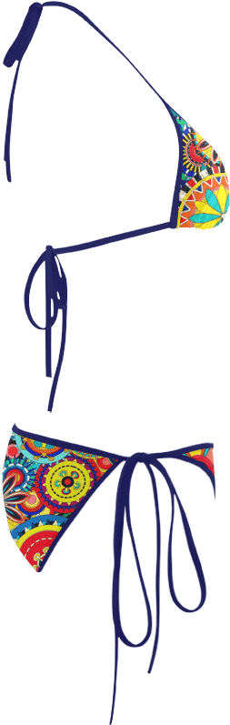 Pop Mandala Custom Bikini Swimsuit - Swimsuit Clipart (1000x1000), Png Download