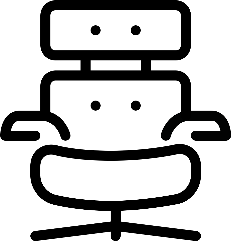 Room Livingroom Armchair Eames - Eames Lounge Chair Clipart (960x960), Png Download