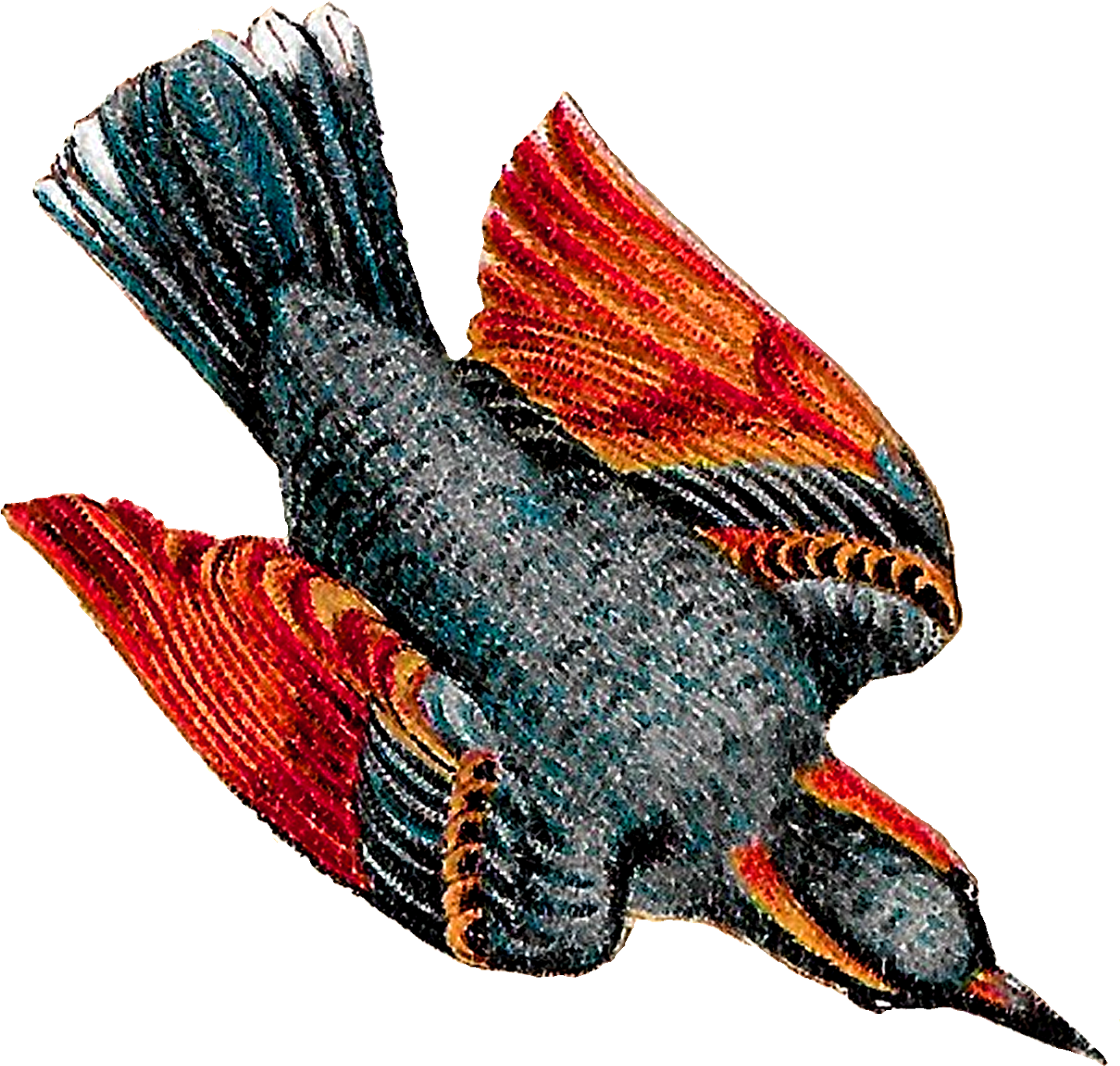 This Vintage Bird Drawing Artwork Is Very Pretty, Showing - Drawing Clipart (1442x1373), Png Download