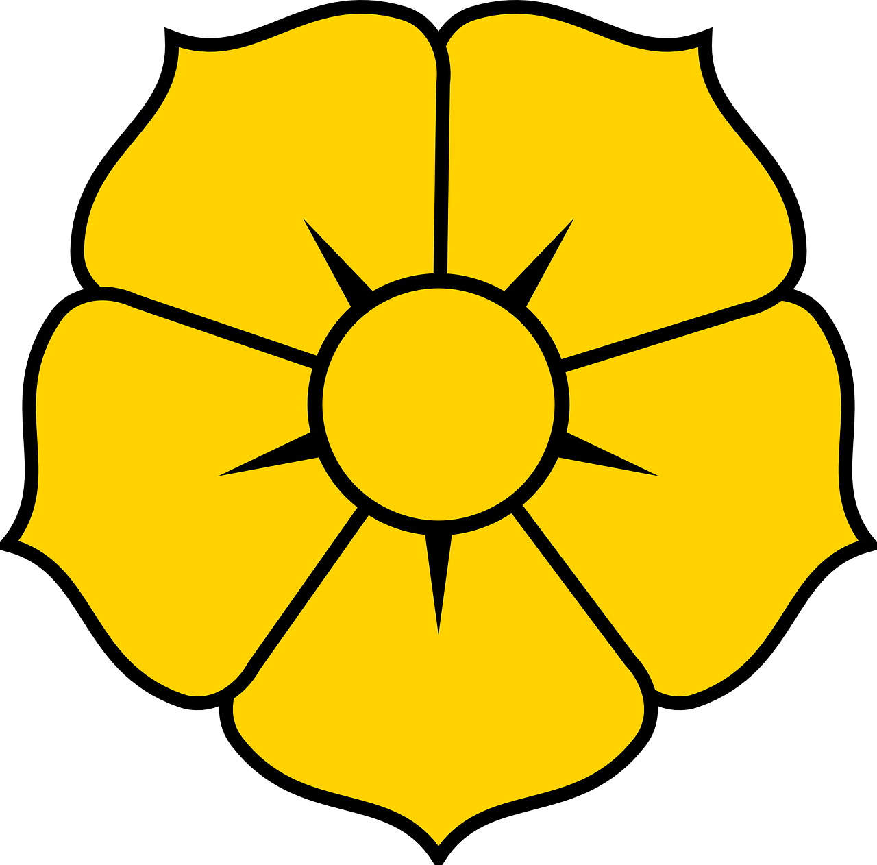 Flower Yellow Pretty - Small Flower Drawing Easy Clipart (1280x1262), Png Download