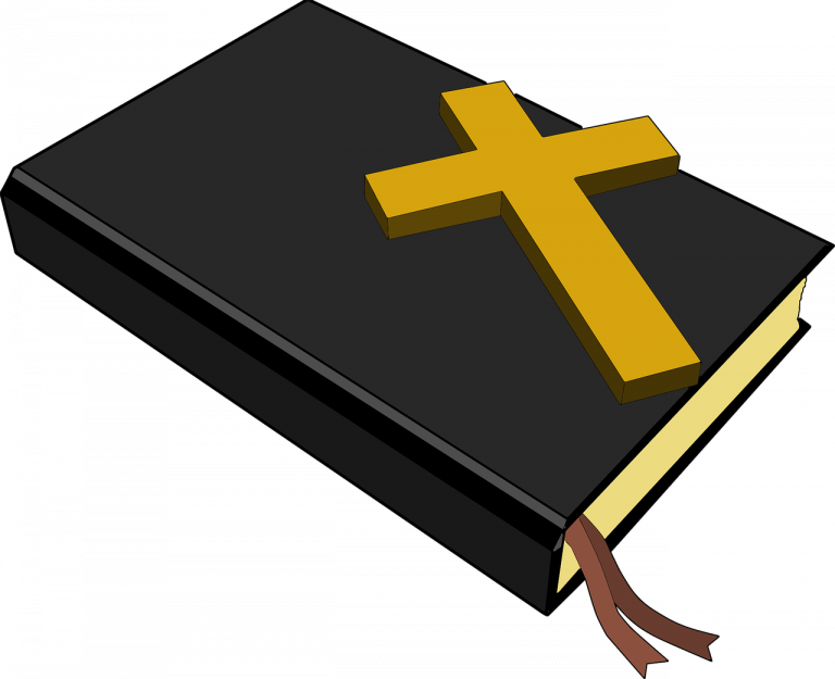 Christianity Bible And Cross Clipart (768x625), Png Download