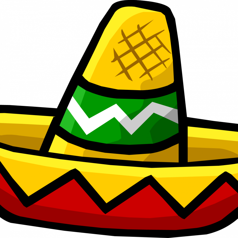 Mini Sombrero Clipart Mexican Cuisine Sombrero Clip - Clip Art Sombrero Hat - Png Download (800x800), Png Download