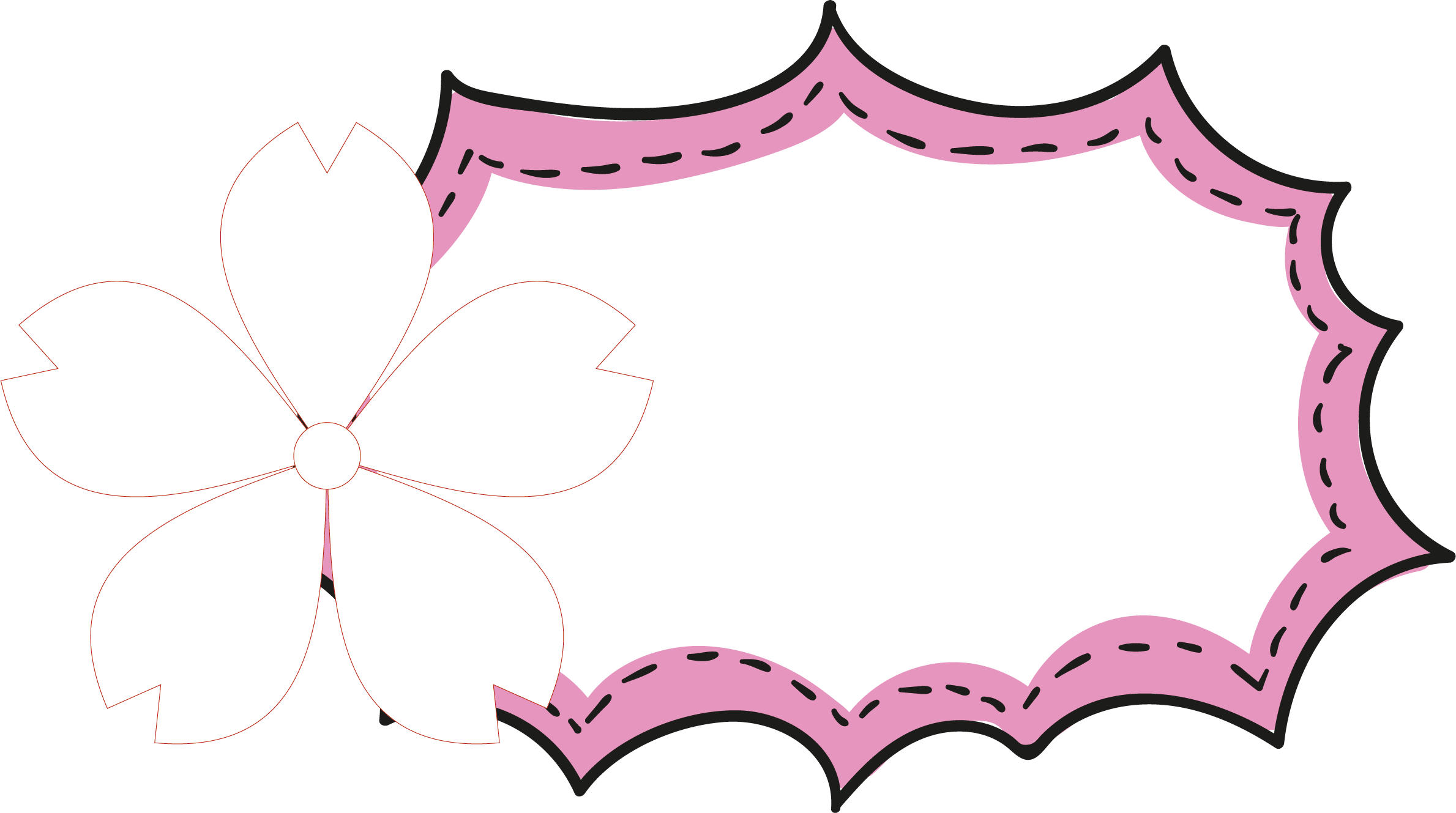 Borders Png Images - Borders For Speech Clipart (2379x1329), Png Download