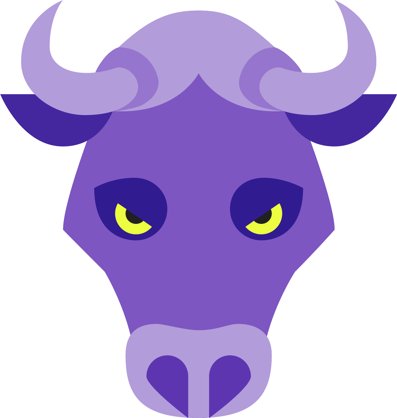 This Icon Represents The Head Of An Ox Or Could Be - Kodaira Clipart (1600x1600), Png Download