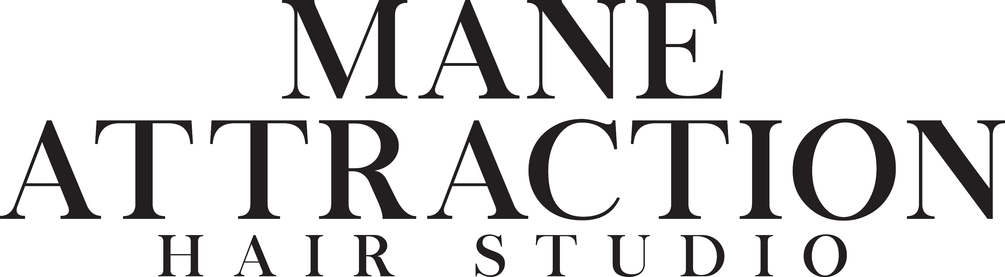 Mane Attraction Hair Studio Clipart (3200x883), Png Download