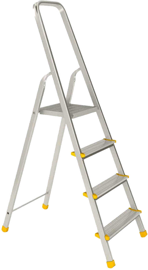 Staircase Clipart 4 Step Ladder - Transparent Ladder - Png Download (627x1143), Png Download