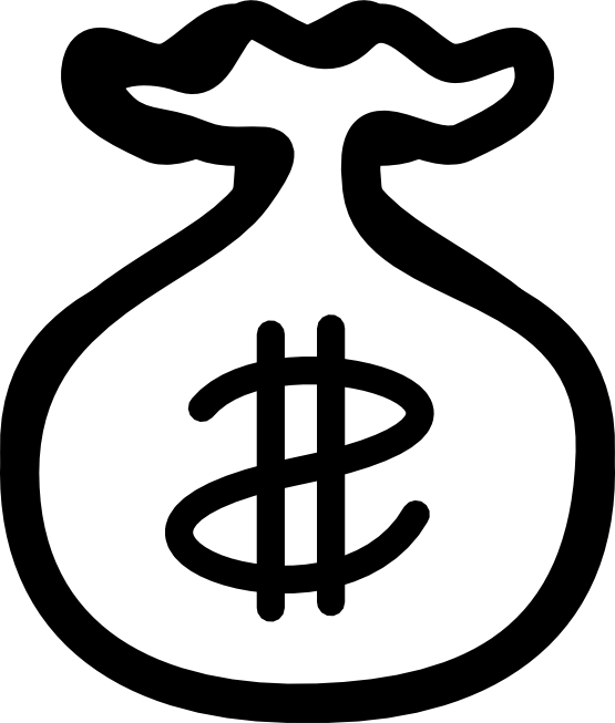 Clip Art Money Black And White - Png Download (555x653), Png Download