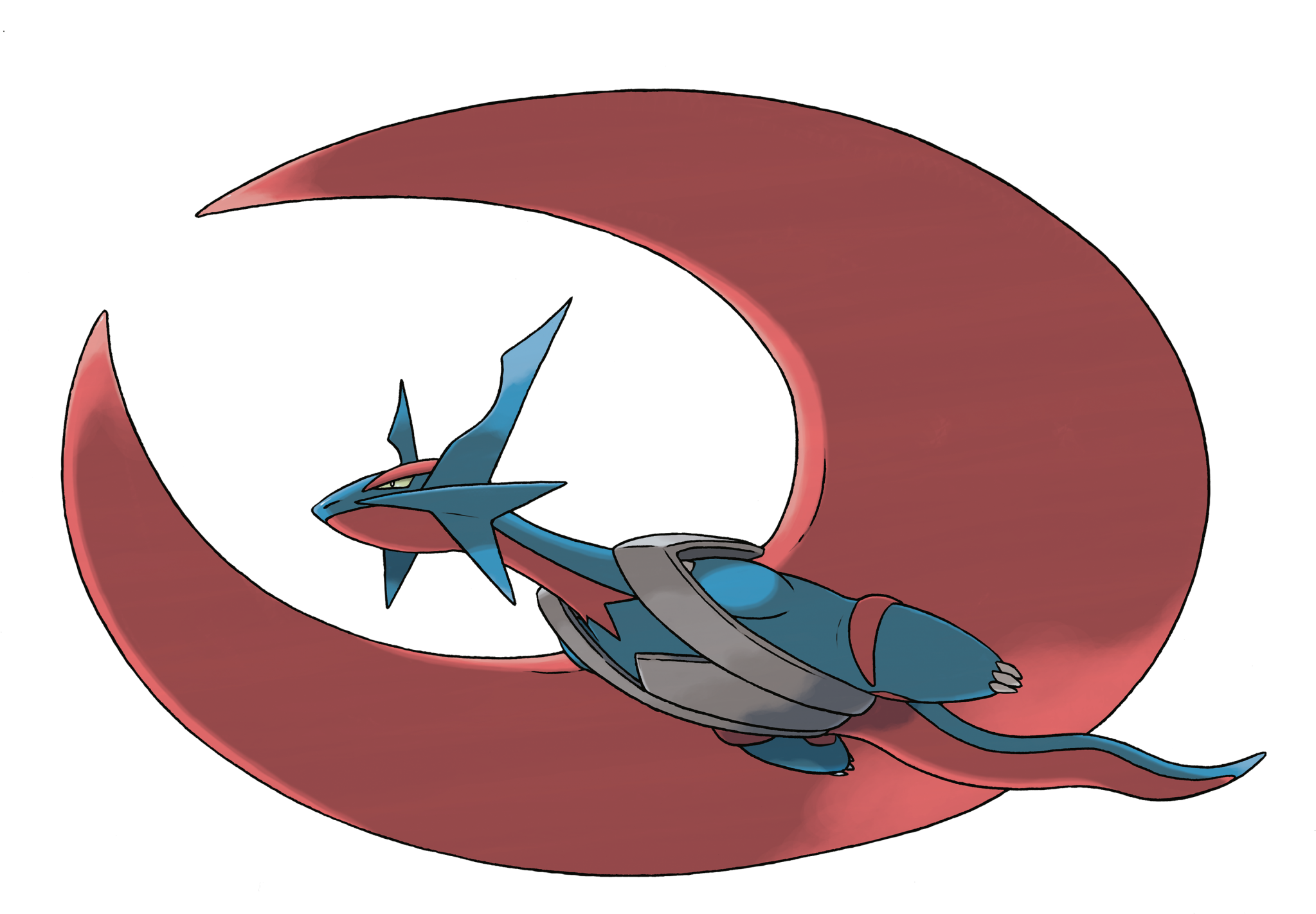 Check Out Who Else Mega Evolves In Pokémon Omega Ruby - Pokemon Mega Salamence Clipart (2048x1489), Png Download