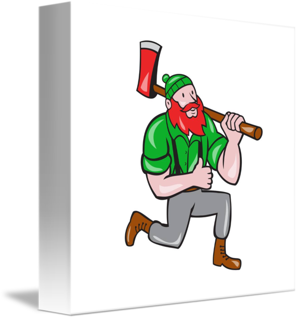 Lumberjack Clipart Forest Man - Cafepress Paul Bunyan Lumberjack Axe Thumbs Up Crest - Png Download (606x650), Png Download