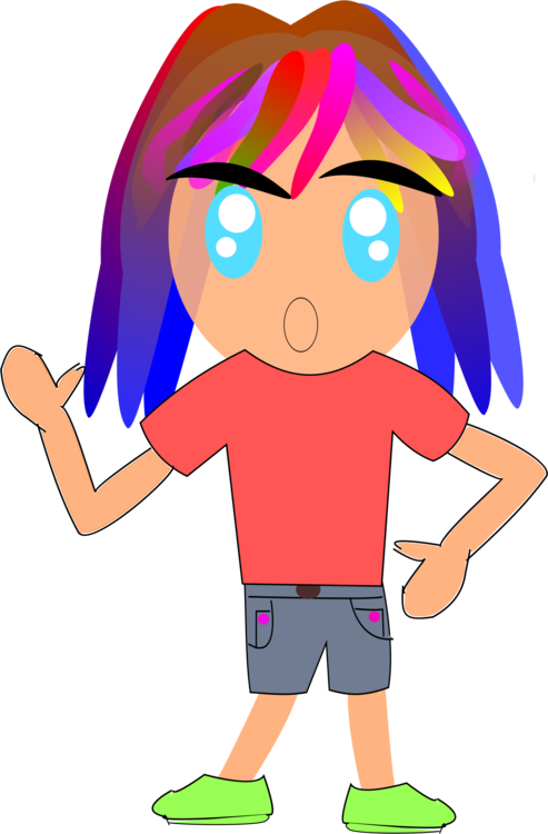 Computer Icons Blue Hair Avatar Child - Icon Clipart (493x750), Png Download