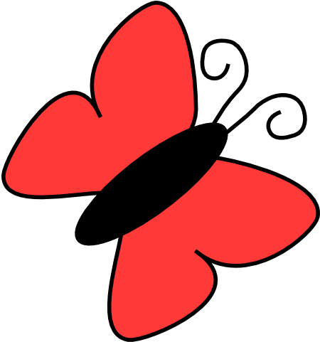 Red Butterfly Clipart - Png Download (600x549), Png Download