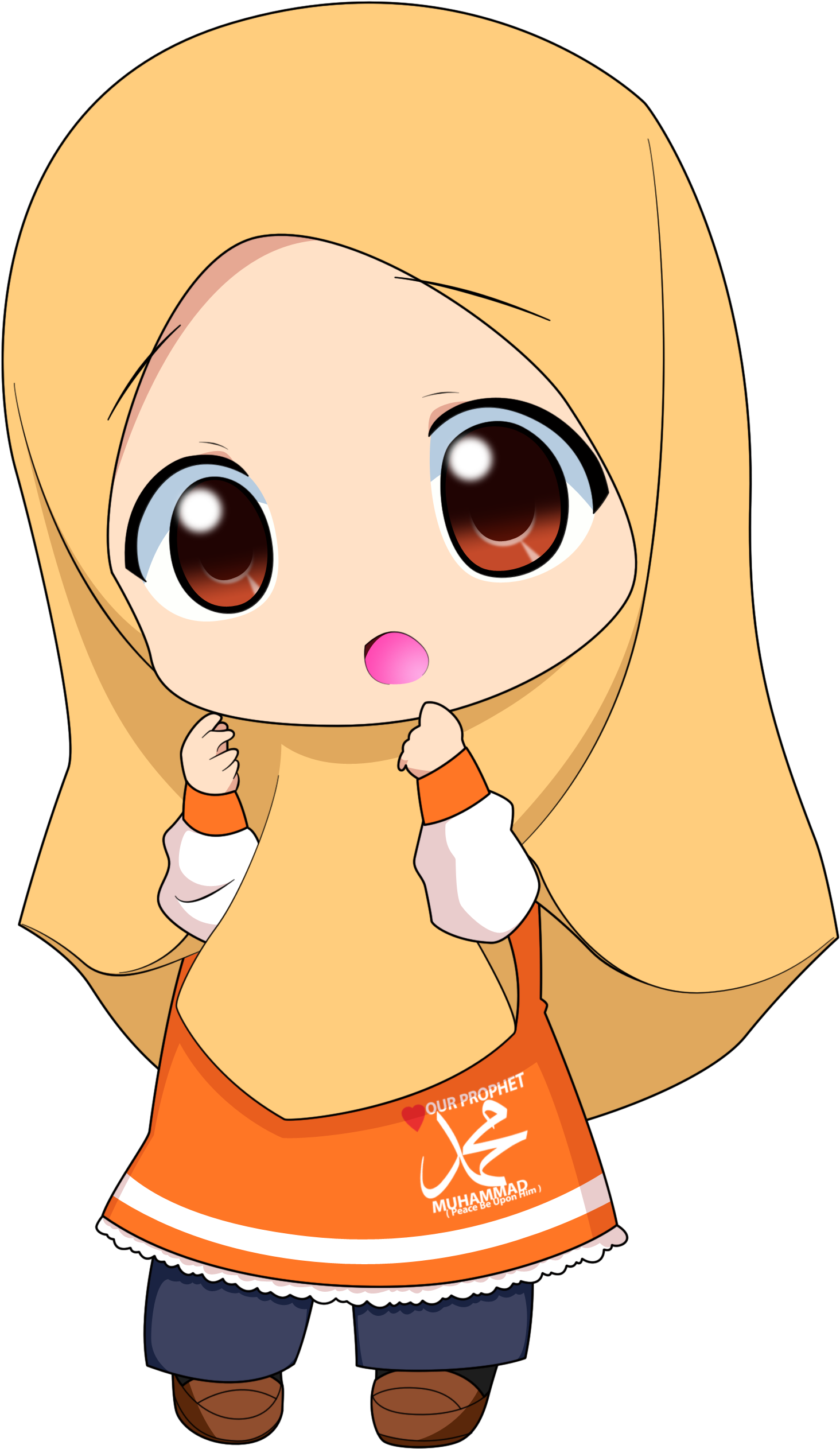 Chibi Muslimah By Taj - Chibi Muslimah Clipart (2894x2894), Png Download