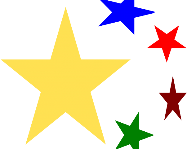 Silhouettes Clipart Christmas Star - Venezuela Stars - Png Download (640x480), Png Download