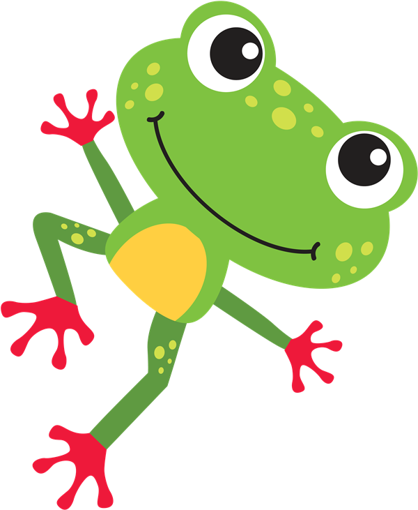 Pink Flower Frog1 Grass - Jumping Animal Illustrations Clipart (600x731), Png Download