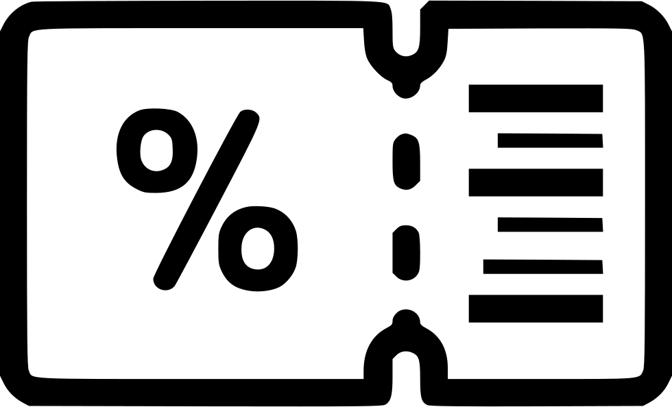 Coupon Broken Line Box Png - Discount Coupon Icon Png Clipart (980x594), Png Download