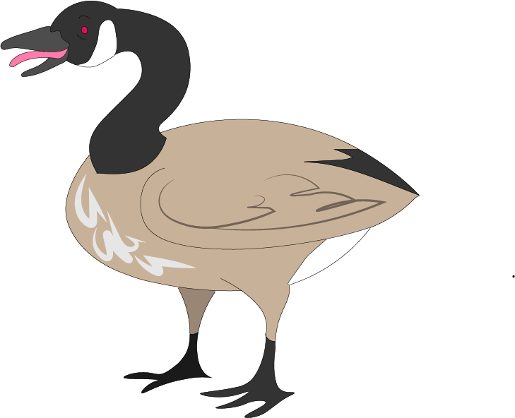 Canada Goose Illustrated For A North By Northwestern Clipart (729x592), Png Download