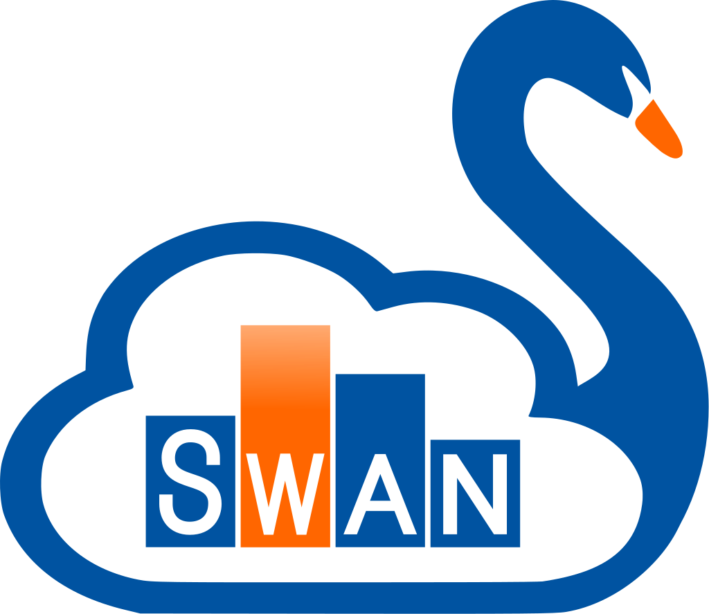 Colour - Swan Cern Clipart (1024x887), Png Download