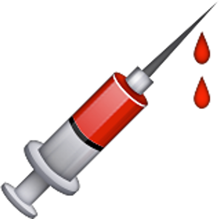 Strange And Unproductive Thoughts Clip Art Transparent - Syringe Emoji Png (740x740), Png Download