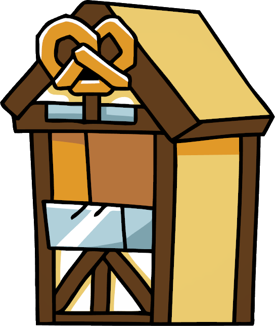 Pretzel Stand - Winning Stand Scribblenauts Clipart (544x645), Png Download