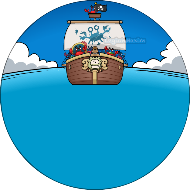Crabmigrator - Rockhoppers Ship Clipart (626x626), Png Download