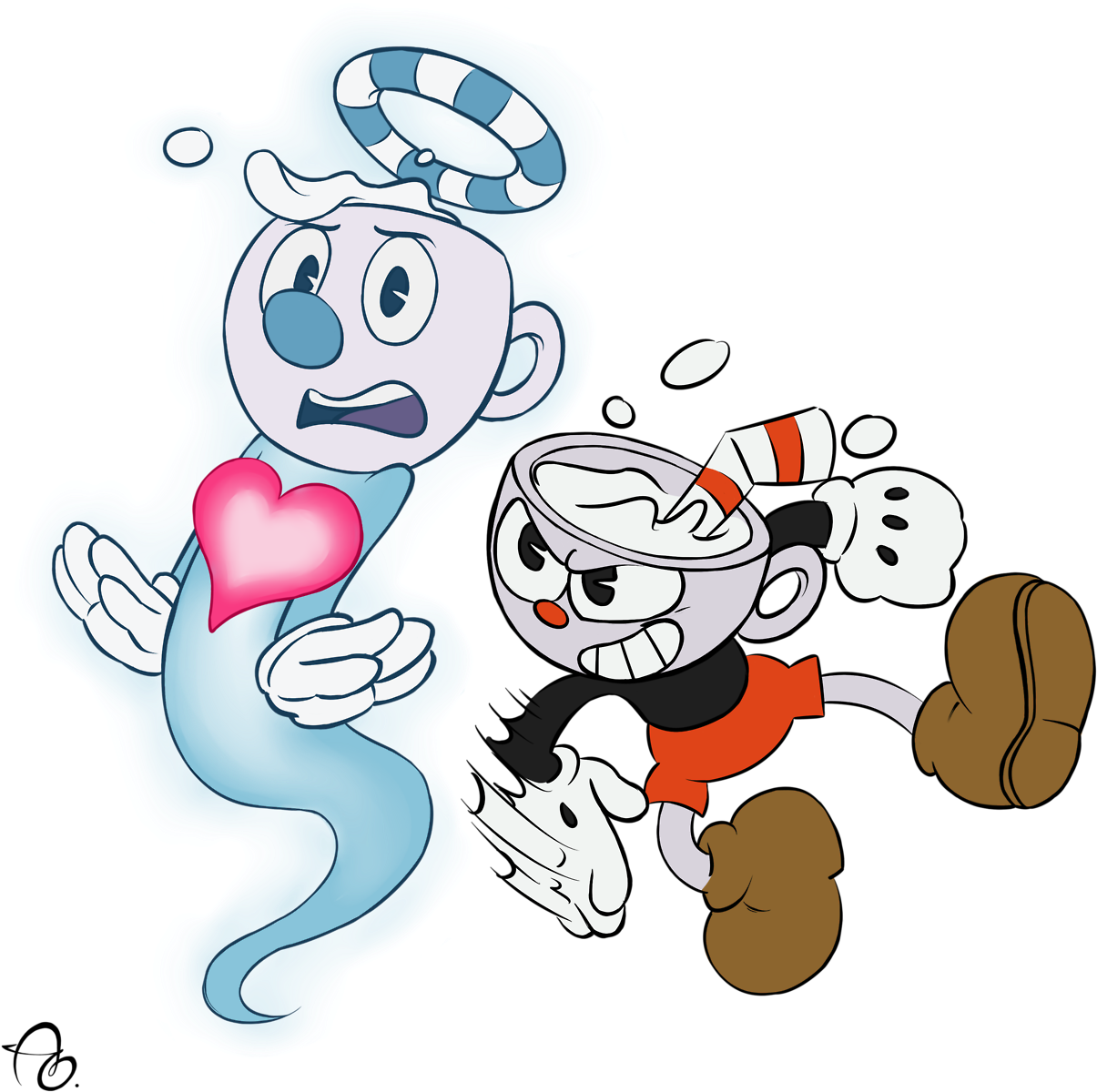 Bendy And The Ink Machine Cartoon Mammal Vertebrate - Cuphead Drawing Clipart (1280x1238), Png Download