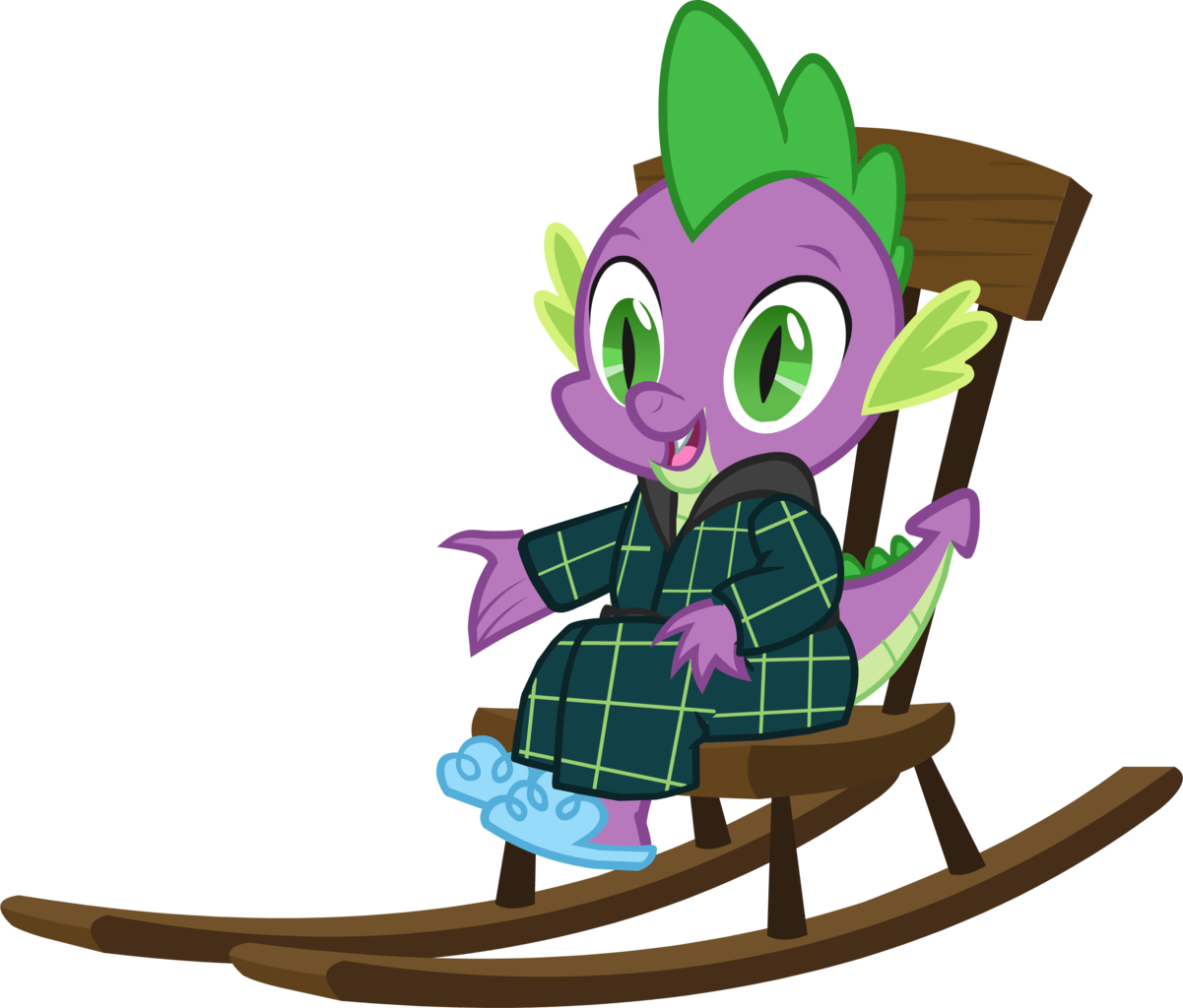 Bathrobe, Clothes, Hearth's Warming Eve, Rocking Chair, - My Little Pony Christmas Spike Clipart (1172x1024), Png Download