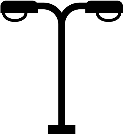 Icon Street Light - Street Lighting Icon Clipart (616x540), Png Download