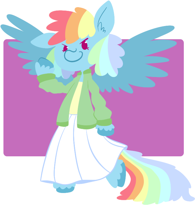 Maareep, Clothes, Rainbow Dash, Safe, Skirt - Cartoon Clipart (727x736), Png Download