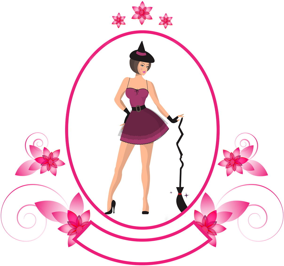 Witch Clipart (1280x1216), Png Download