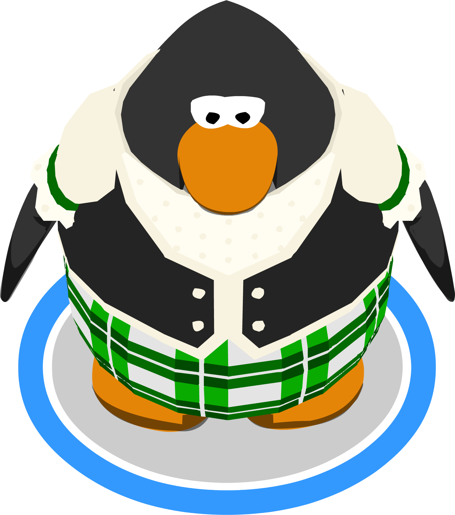 Shamrock Skirt In-game - Club Penguin Ninja Clipart (1482x1677), Png Download