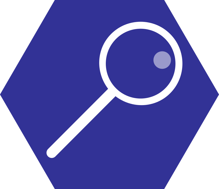 Looking Glass Hexagonal Icon - Clip Art - Png Download (892x768), Png Download