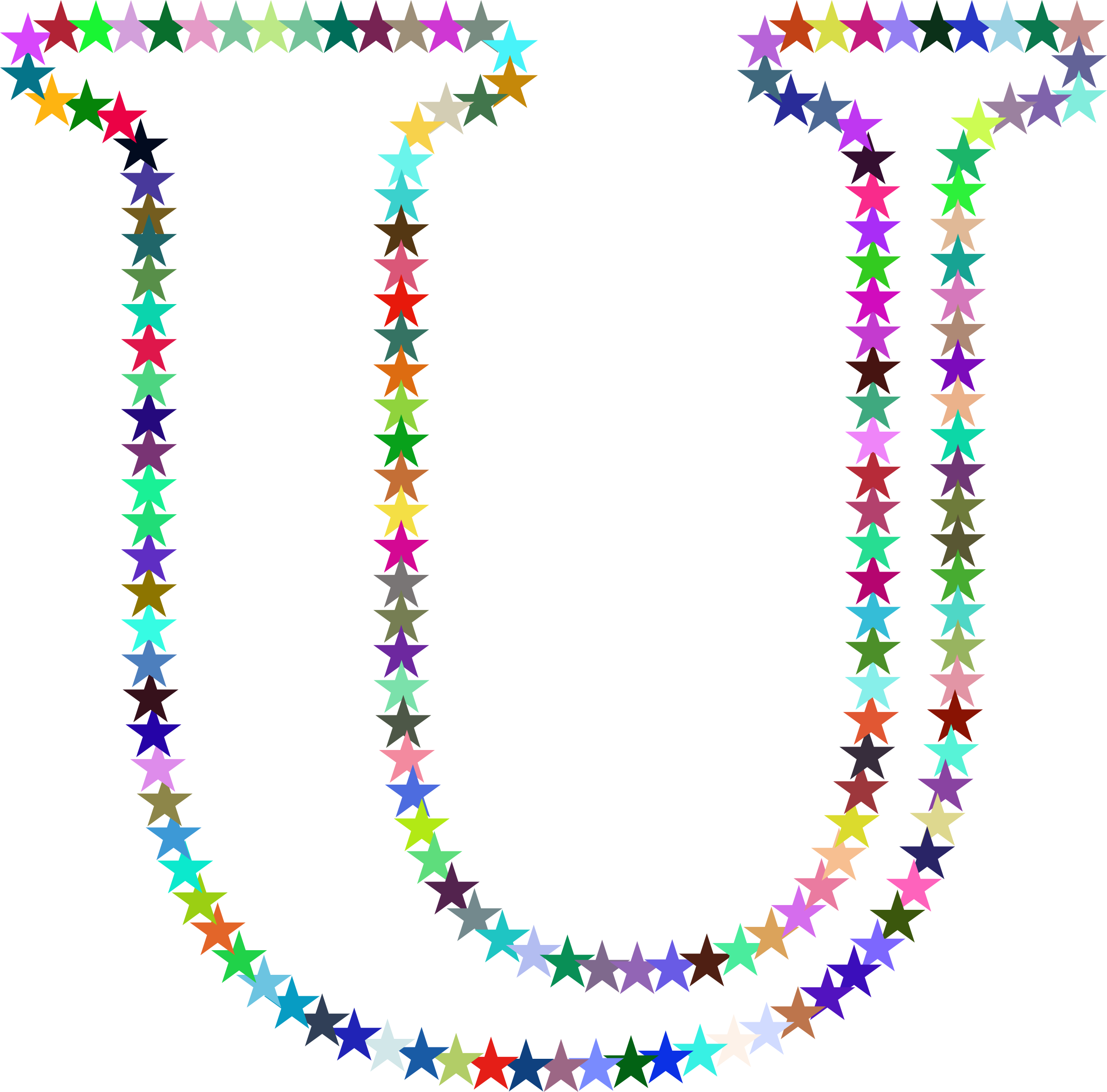 Big Image - Rainbow Star Letter U Mugs Clipart (2334x2302), Png Download