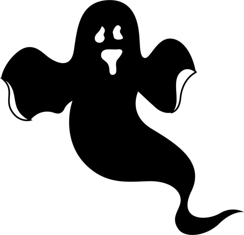 Pumpkin Faces - Halloween Ghost Window Silhouette Clipart (800x769), Png Download