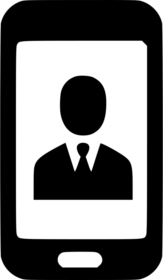 Phone Call Man Smartphone Clipart (572x980), Png Download