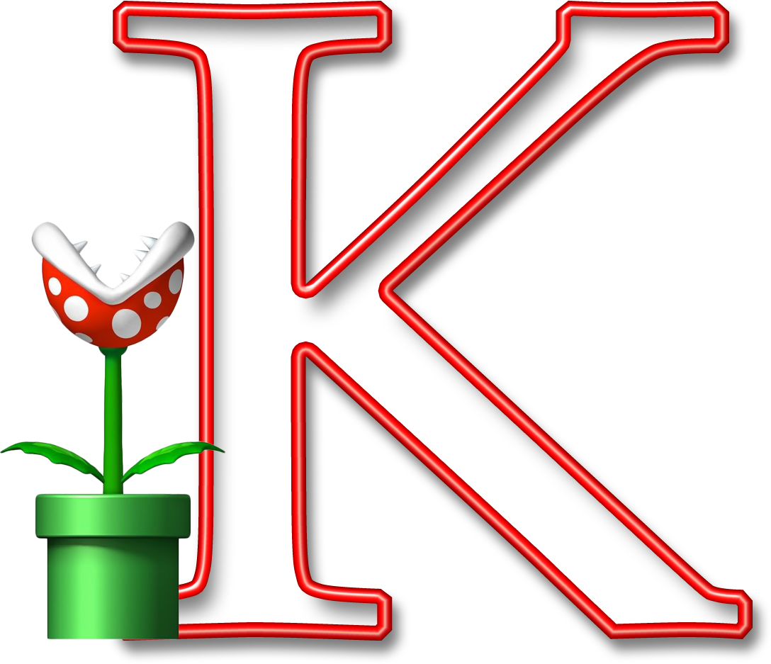 K Abc Games, Super Mario, Alphabet Letters, Clip - Mario Piranha Plant - Png Download (1088x937), Png Download