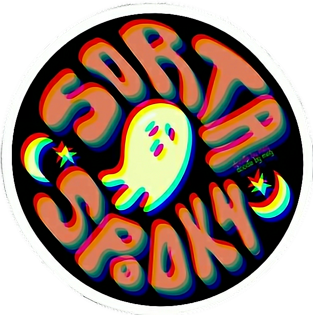 Sortaspooky Scary Creepy Halloween Glitch Glitchy 3d - Spooky Stickers Clipart (632x636), Png Download