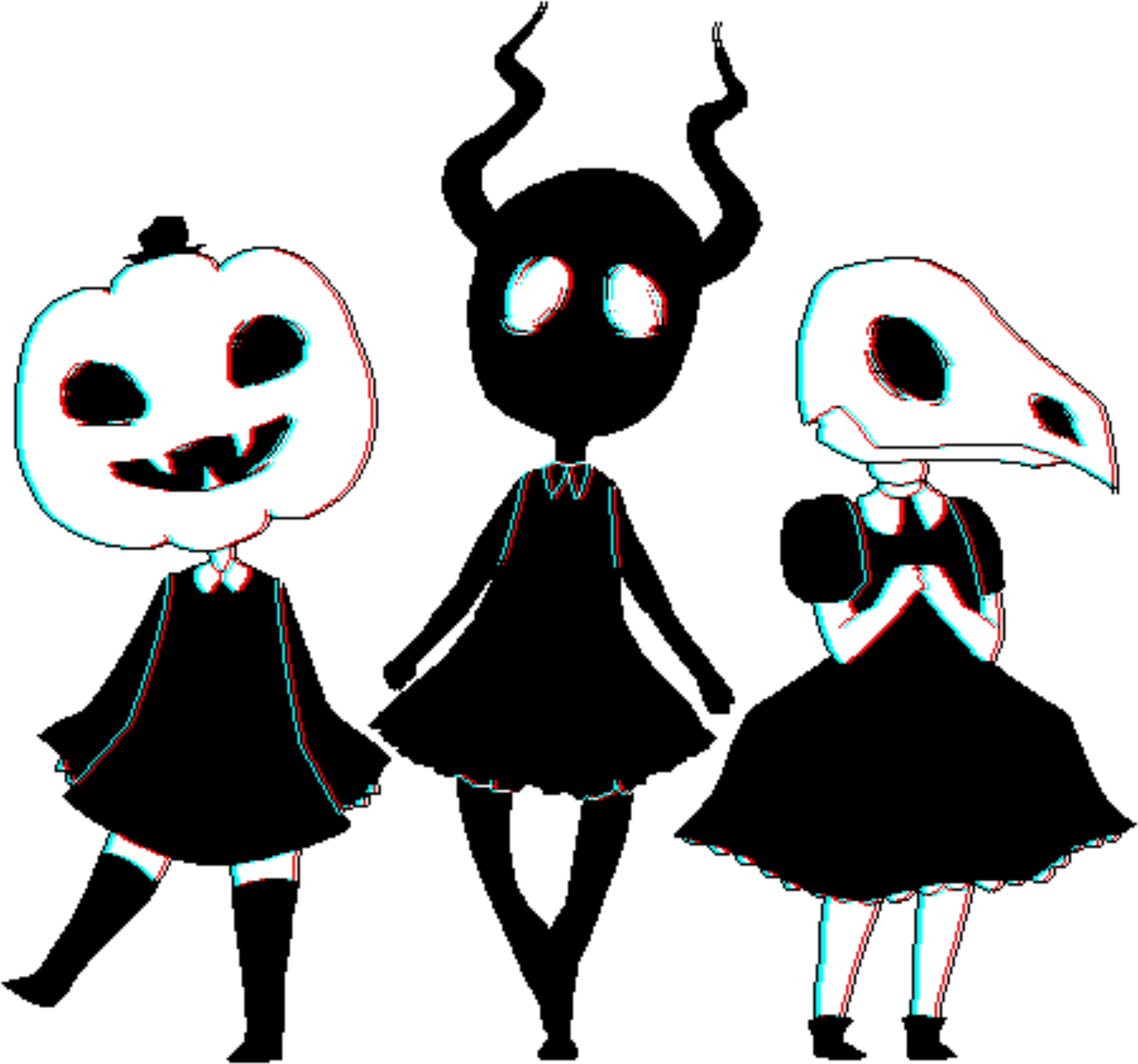 Girls Drawing Creepy Halloween Mask Masks Black Blackth Halloween