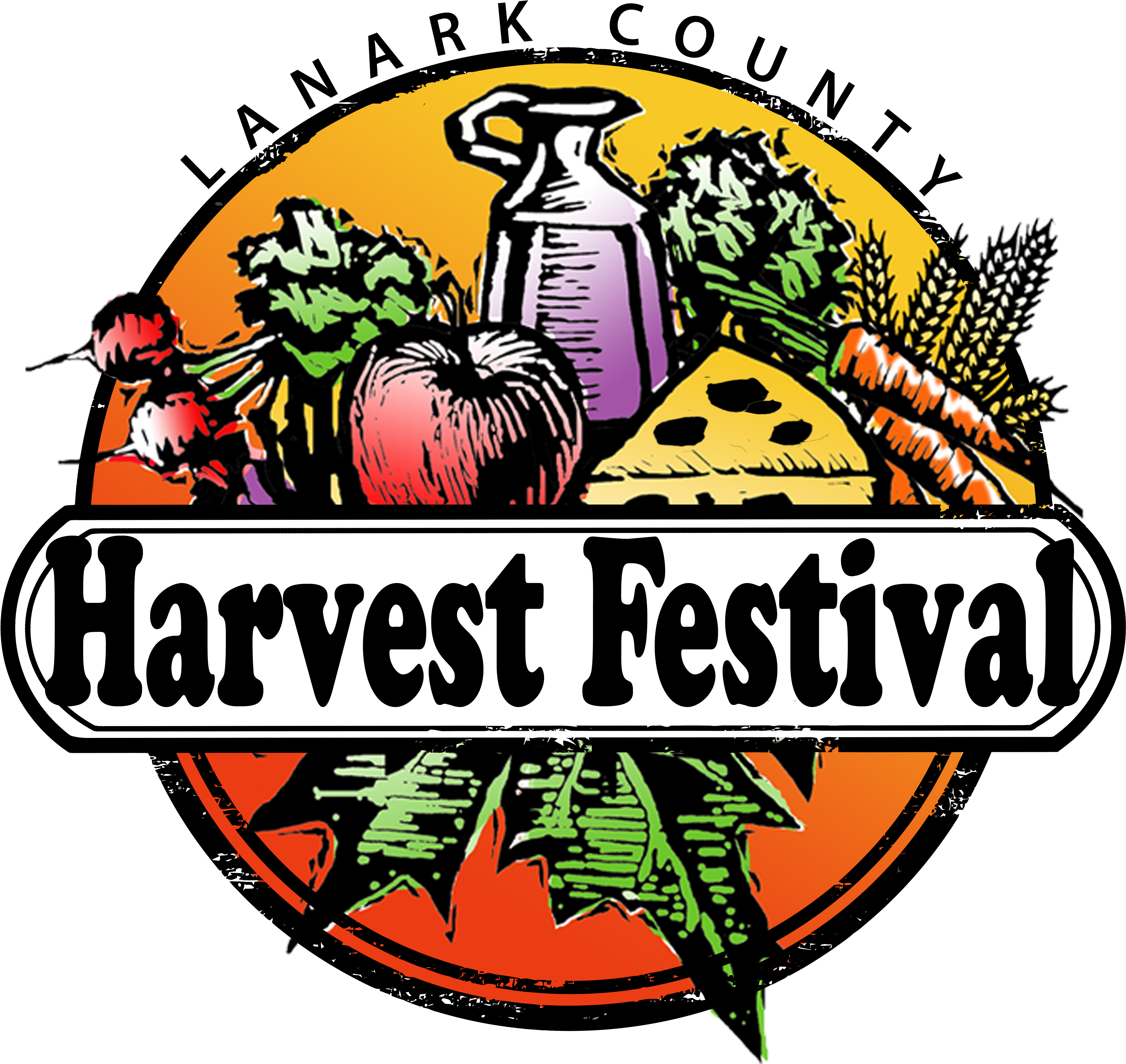 Harvest Festival Logo Colour For White Background - Line Clipart (1700x1619), Png Download