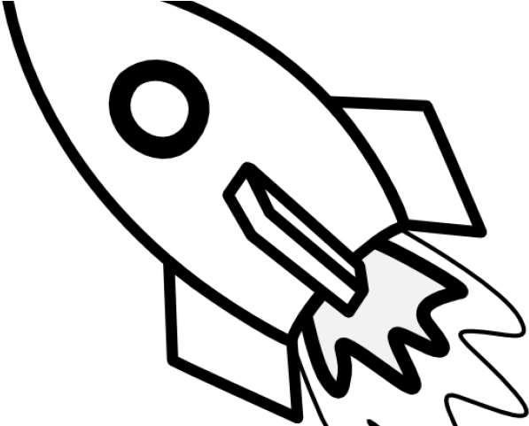 Toy Clipart Black And White - Rocket Ship Embroidery Design - Png Download (640x480), Png Download