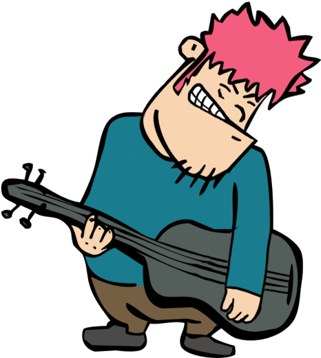 Bajista Dibujo - Drawing Clipart (516x705), Png Download