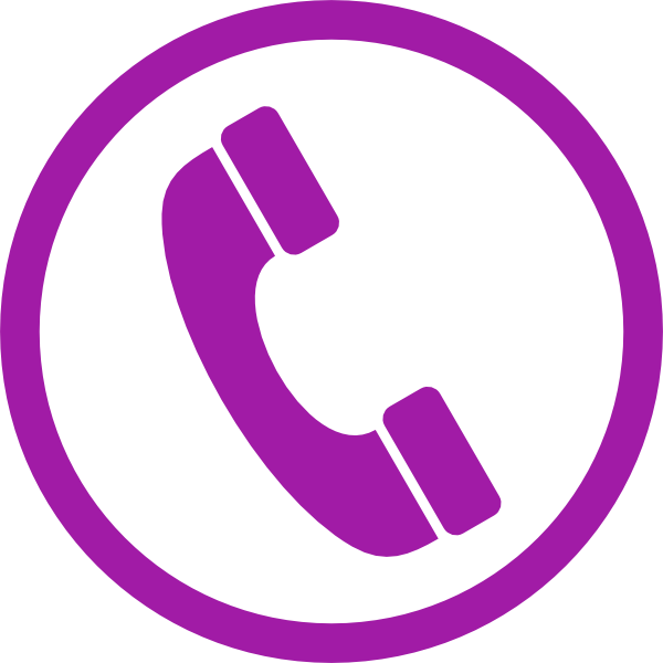 Purple Phone Icon Png Clipart (600x600), Png Download