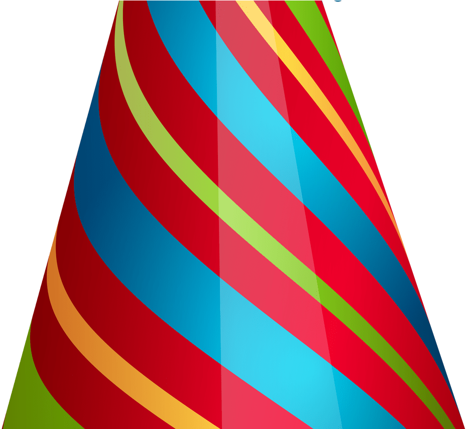 Colorful Party Hat Transparent Png Clip Art Image Gallery - Party Hat No Background (1368x855), Png Download